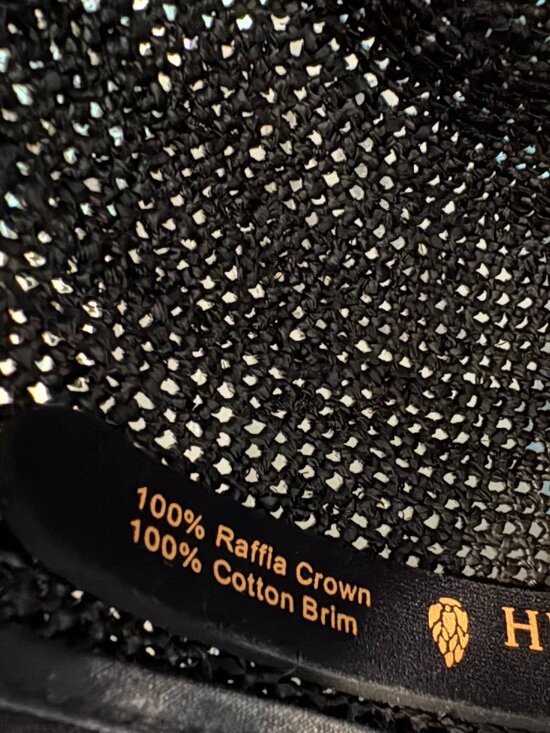 Helen Kaminski Brown Raffia/Black Brim Hat OS Like New main image 5
